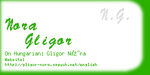 nora gligor business card